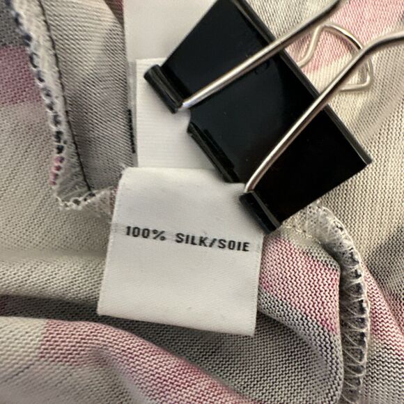 Diane Von Furstenberg Julian Two Wrap Dress Size 12 Square Tips Pink Black Silk - Picture 10 of 10